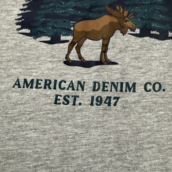 Wrangler Kids Gray Graphic Tee with Forest/Moose Design Size 2T play condition - Picture 2 of 4